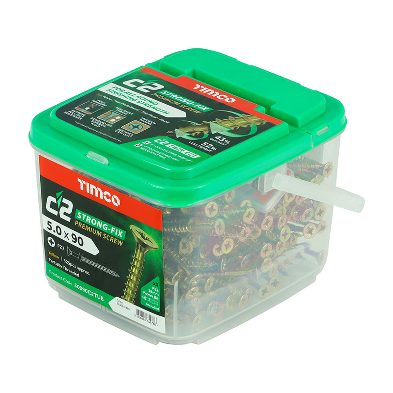 Timco C2 Strong-Fix Twin Cut PZ2 - Double Countersunk (Contractor Tub)