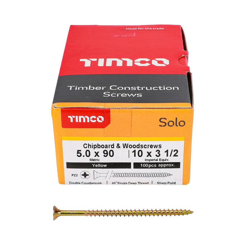 Timco Solo Chipboard & Woodscrews PZ2 - Double Countersunk