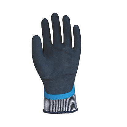 WONDER GRIP WG-318 Aqua Protective Work Gloves Blue