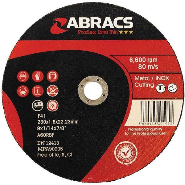 Abracs Proflex Extra Thin Metal Cutting Disc 230x1.8x22.23mm