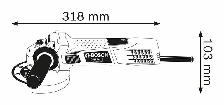 Bosch GWS 7-115 110v Angle Grinder - 0601388164