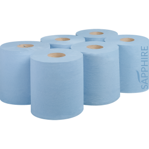 2ply Centre Feed Blue Roll 150x19 (Pack of 6)