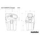 Metabo AS 18 HEPA PC Compact Cordless Wet & Dry Vacuum Cleaner 18V (602029850) - Body Only