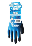 Wonder Grip® WG-318 Aqua Waterproof Double Latex Coated Work Gloves (Sizes M–XL)