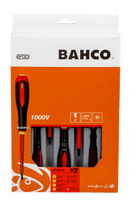 Bahco ERGO VDE Insulated Screwdriver Set 7 Piece with Voltage Tester | BE-9887S