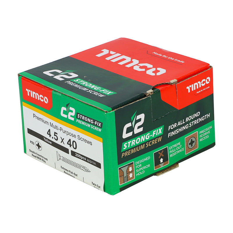 Timco C2 Strong-Fix Twin Cut PZ2 - Double Countersunk Wood screws