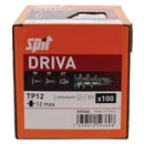 Spit Driva TP12 Self-Drilling Plasterboard Fixings 100 Pack | Part No. 059360