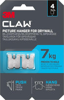 3M CLAW Plasterboard Picture Hanger – 7kg, Pack of 4