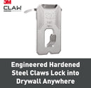 3M CLAW Plasterboard Picture Hanger – 20kg, Pack of 4