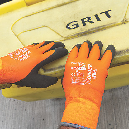 WONDER GRIP WG-338 Thermo Plus Protective Work Gloves Orange