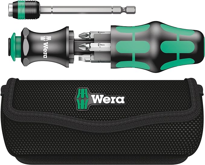 Wera Kraftform Kompakt 20 Screwdriver Tool Set  with Pouch, SL/PH/PZ, 8 Pieces
