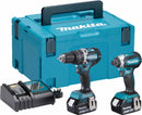Makita DLX2180TJ 18V Brushless Twin Pack – DHP484 Combi Drill & DTD153 Impact Driver (2 x 5.0Ah)