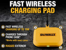 DEWALT DWT1410476 Fast Wireless Charging Pad with Kevlar® Cable & Quick Charge Adaptor