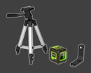 Grettz G2D Mini Cross Line Green Beam Laser Level | 30m | Inc Tripod