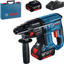 Bosch GBH 18V-21 18V Brushless SDS-Plus Hammer Drill (2x 5.0Ah Batteries, Charger & Case)