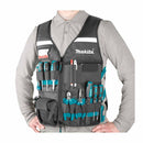 Makita E-15609 Adjustable Work Vest with Tool Pockets & Reflective Strips