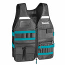 Makita E-15609 Adjustable Work Vest with Tool Pockets & Reflective Strips