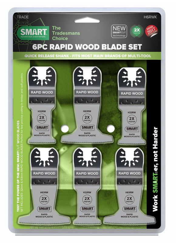 Smart H6RWK Rapid Wood Multi Tool Blade Set (6 Piece)
