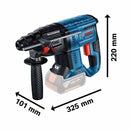 Bosch GBH 18V-21 18V Brushless SDS-Plus Hammer Drill (2x 5.0Ah Batteries, Charger & Case)