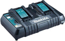 Makita DC18RD Twin Rapid Charger + 2x BL1850B 18V 5.0Ah Li-Ion Batteries