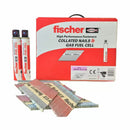 Fischer 534702 First Fix Nails 3.1 x 90mm | 2,200 Pack + 2 Gas Fuel Cells