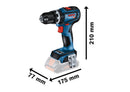 Bosch GSB 18V-90 C Brushless Combi Drill 64Nm Bluetooth Body Only in L-Boxx 06019k6102