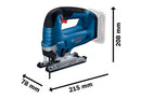 Bosch GST 18V-125 B Brushless Top-Handle Jigsaw 18V 125mm | Body Only with Blade & L-Boxx