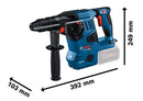 Bosch GBH 18V-28 CF 18V Brushless SDS-Plus Hammer Drill (2x 5.5Ah ProCORE, Fast Charger & L-Boxx) 0611921075