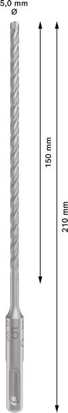 Bosch SDS-Plus-5X Hammer Drill Bit 5 x 150 x 210mm | 2608833773