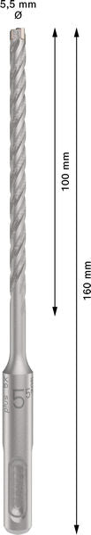 Bosch SDS-Plus-5X Hammer Drill Bit 5.5 x 100 x 160mm | 2608833775