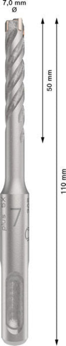 Bosch SDS-Plus-5X Hammer Drill Bit 7 x 50 x 110mm | 2608833785
