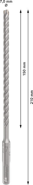 Bosch SDS-Plus-5X Hammer Drill Bit 7 x 150 x 210mm | 2608833787