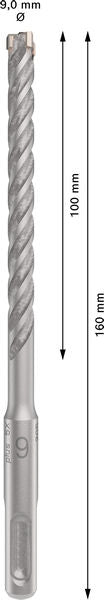 Bosch SDS-Plus-5X Hammer Drill Bit 9 x 100 x 160mm | 2608833795
