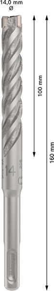 Bosch SDS-Plus-5X Hammer Drill Bit 14 x 100 x 160mm | 2608833816