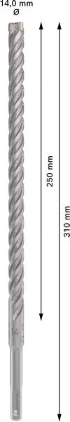 Bosch SDS-Plus-5X Hammer Drill Bit 14 x 250 x 310mm | 2608833819