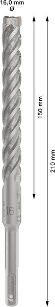 Bosch SDS-Plus-5X Hammer Drill Bit 16 x 150 x 210mm | 2608833825