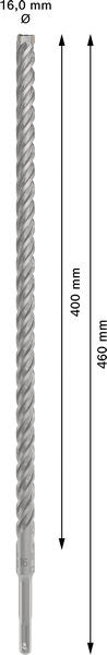 Bosch SDS-Plus-5X Hammer Drill Bit 16 x 400 x 460mm | 2608833829