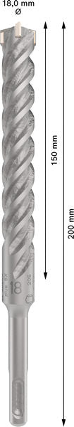 Bosch SDS-Plus-5X Hammer Drill Bit 18 x 150 x 200mm | 2608836631