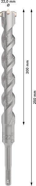 Bosch SDS-Plus-5X Hammer Drill Bit 22 x 200 x 250mm | 2608836644