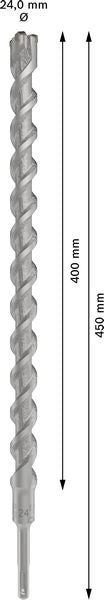 Bosch SDS-Plus-5X Hammer Drill Bit 24 x 400 x 450mm | 2608836648
