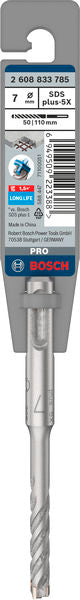 Bosch SDS-Plus-5X Hammer Drill Bit 7 x 50 x 110mm | 2608833785