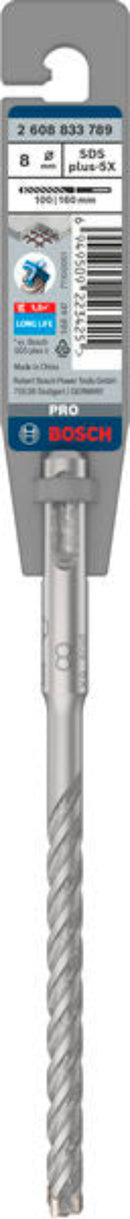 Bosch SDS-Plus-5X Hammer Drill Bit 8 x 100 x 160mm | 2608833789