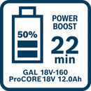 Bosch ProCORE18V 2x 12.0Ah Battery & GAL 18V-160 Ultra-Fast Charger Starter Set (1600A02T5X)