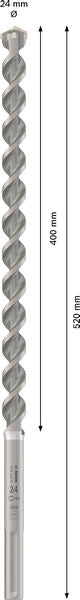 Bosch SDS-Max-4 Hammer Drill Bit 24 x 400 x 520mm | 2608833964