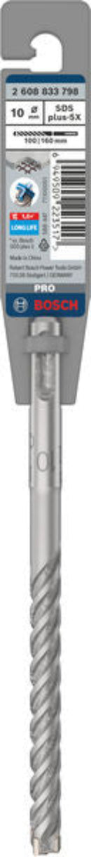 Bosch SDS-Plus-5X Hammer Drill Bit 10 x 100 x 160mm | 2608833798
