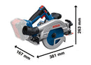 Bosch GKS 18V-57-2 GX 165mm Brushless Circular Saw – Body Only 06016C1000