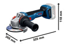 Bosch Professional GWS 18V-11 Cordless Angle Grinder 115mm – Body Only (06019N4101)