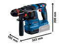Bosch Professional GBH 18V-22 X Brushless SDS+ Rotary Hammer Drill | 2x 5.0Ah Batteries, Charger & L-BOXX