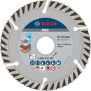 Bosch Multi Material Diamond Cutting Disc 115mm x 22.23mm 2608615057