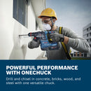 Bosch Professional GBH 18V-22 X Brushless SDS+ Rotary Hammer Drill | 2x 5.0Ah Batteries, Charger & L-BOXX